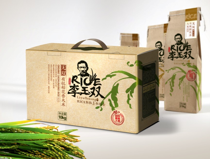 纸袋装有机稻花香大米